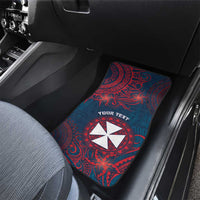 Wallis And Futuna Car Mats Hibiscus Polynesian Tribal Pattern