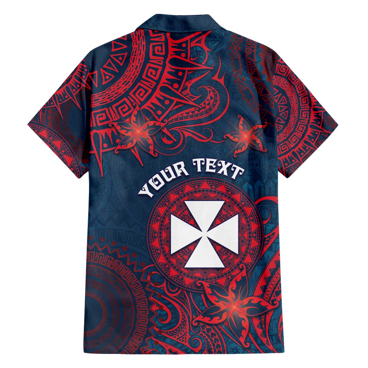 Personalised Wallis And Futuna Family Matching Off The Shoulder Long Sleeve Dress and Hawaiian Shirt Hibiscus Polynesian Tribal Pattern