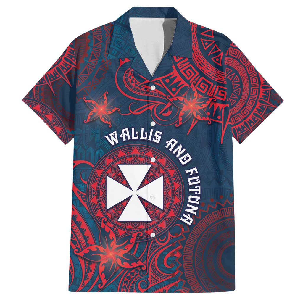 Personalised Wallis And Futuna Family Matching Off Shoulder Short Dress and Hawaiian Shirt Hibiscus Polynesian Tribal Pattern