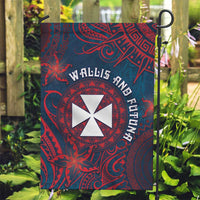 Wallis And Futuna Garden Flag Hibiscus Polynesian Tribal Pattern