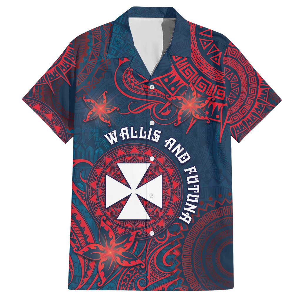 Personalised Wallis And Futuna Hawaiian Shirt Hibiscus Polynesian Tribal Pattern