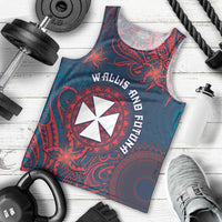 Personalised Wallis And Futuna Men Tank Top Hibiscus Polynesian Tribal Pattern