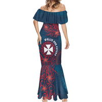 Personalised Wallis And Futuna Mermaid Dress Hibiscus Polynesian Tribal Pattern