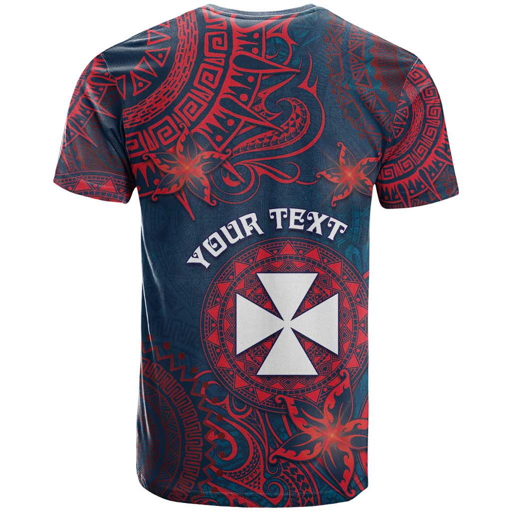 Personalised Wallis And Futuna T Shirt Hibiscus Polynesian Tribal Pattern