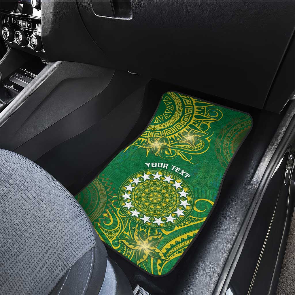 Cook Islands Car Mats Hibiscus Polynesian Tribal Pattern