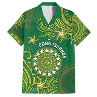 Personalised Cook Islands Family Matching Tank Maxi Dress and Hawaiian Shirt Hibiscus Polynesian Tribal Pattern