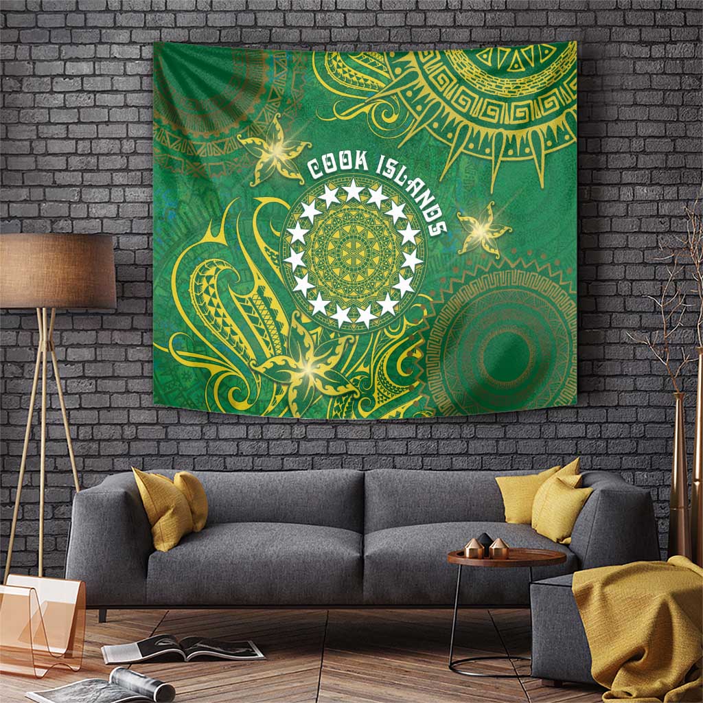 Cook Islands Tapestry Hibiscus Polynesian Tribal Pattern