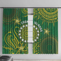 Cook Islands Window Curtain Hibiscus Polynesian Tribal Pattern