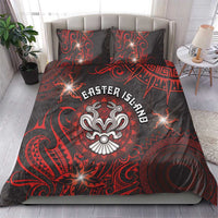 Easter Island Bedding Set Hibiscus Polynesian Tribal Pattern