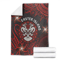 Easter Island Blanket Hibiscus Polynesian Tribal Pattern