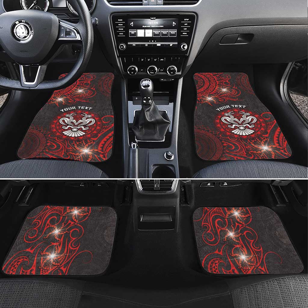 Easter Island Car Mats Hibiscus Polynesian Tribal Pattern