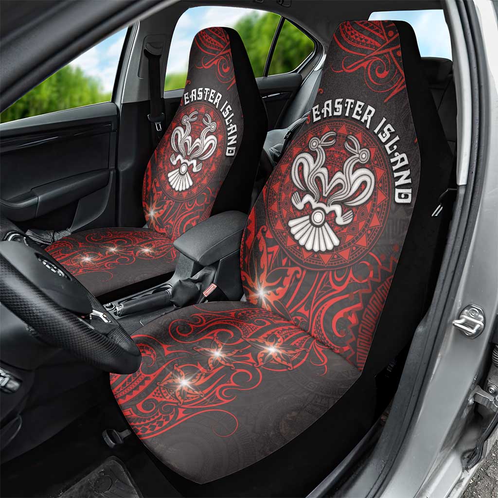 Easter Island Car Seat Cover Hibiscus Polynesian Tribal Pattern
