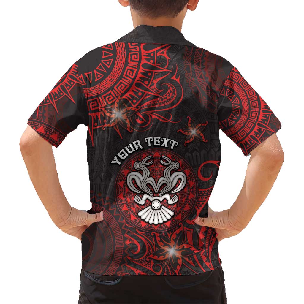 Personalised Easter Island Family Matching Long Sleeve Bodycon Dress and Hawaiian Shirt Hibiscus Polynesian Tribal Pattern