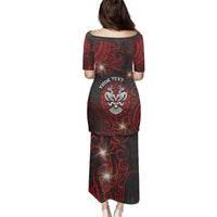 Personalised Easter Island Family Matching Puletasi and Hawaiian Shirt Hibiscus Polynesian Tribal Pattern