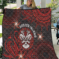 Easter Island Quilt Hibiscus Polynesian Tribal Pattern
