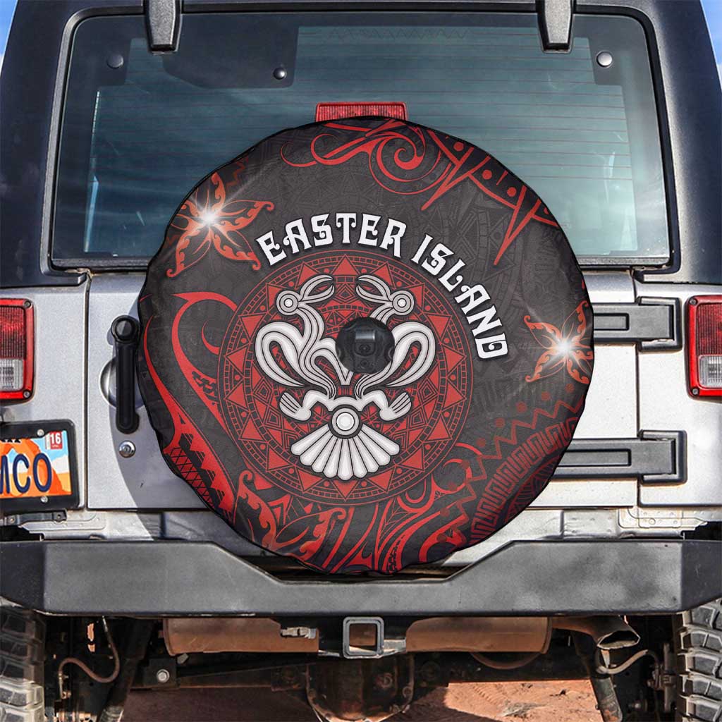 Easter Island Spare Tire Cover Hibiscus Polynesian Tribal Pattern