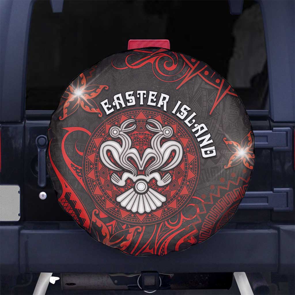 Easter Island Spare Tire Cover Hibiscus Polynesian Tribal Pattern