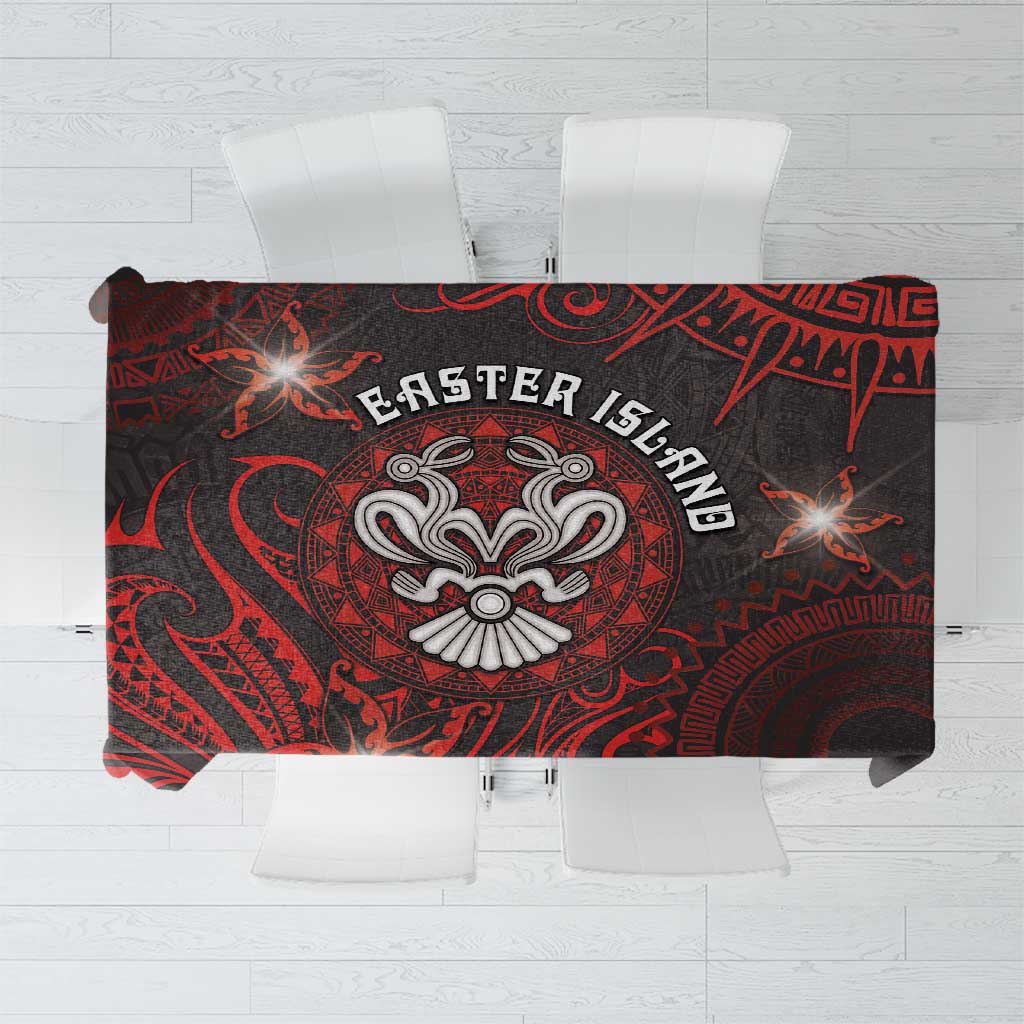 Easter Island Tablecloth Hibiscus Polynesian Tribal Pattern