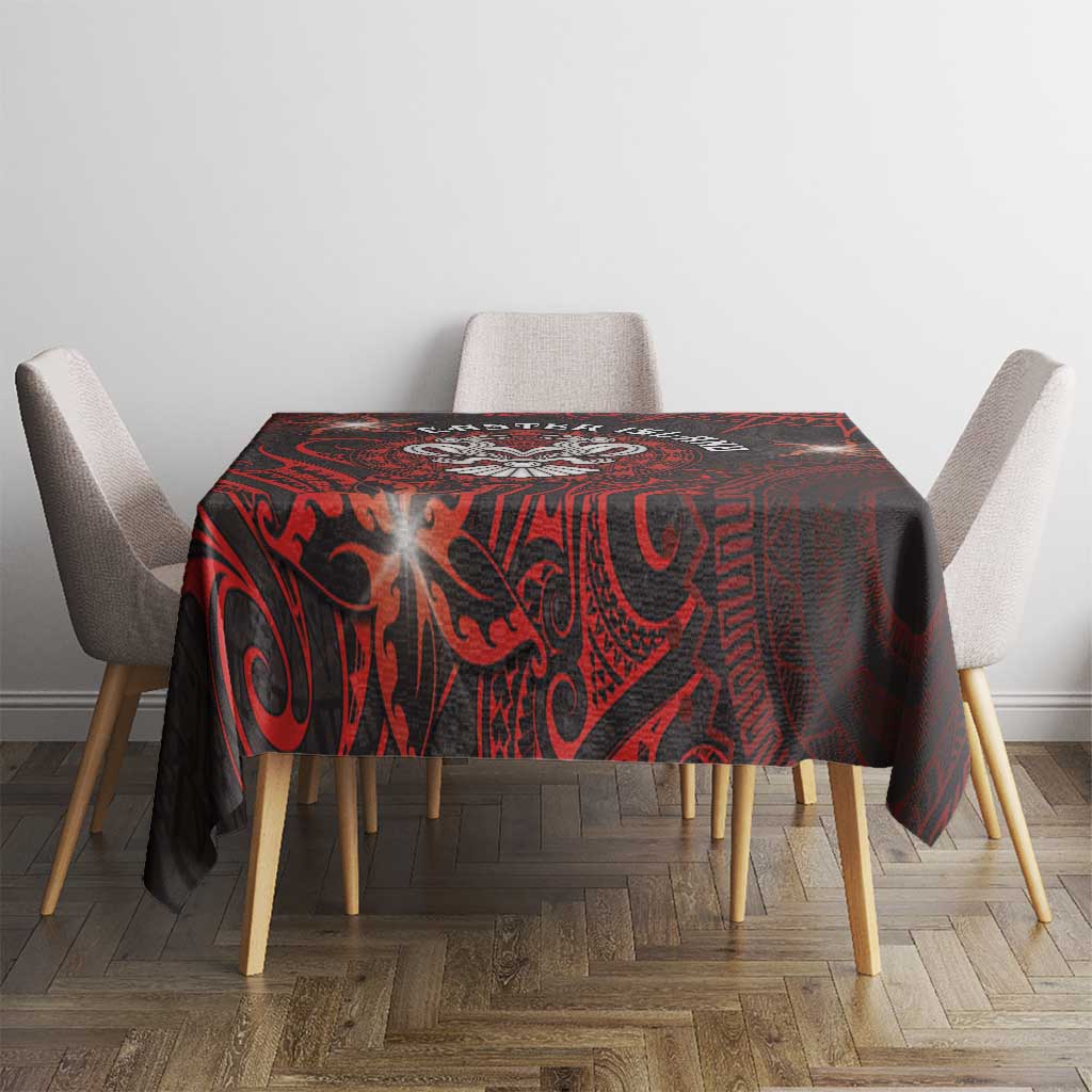 Easter Island Tablecloth Hibiscus Polynesian Tribal Pattern