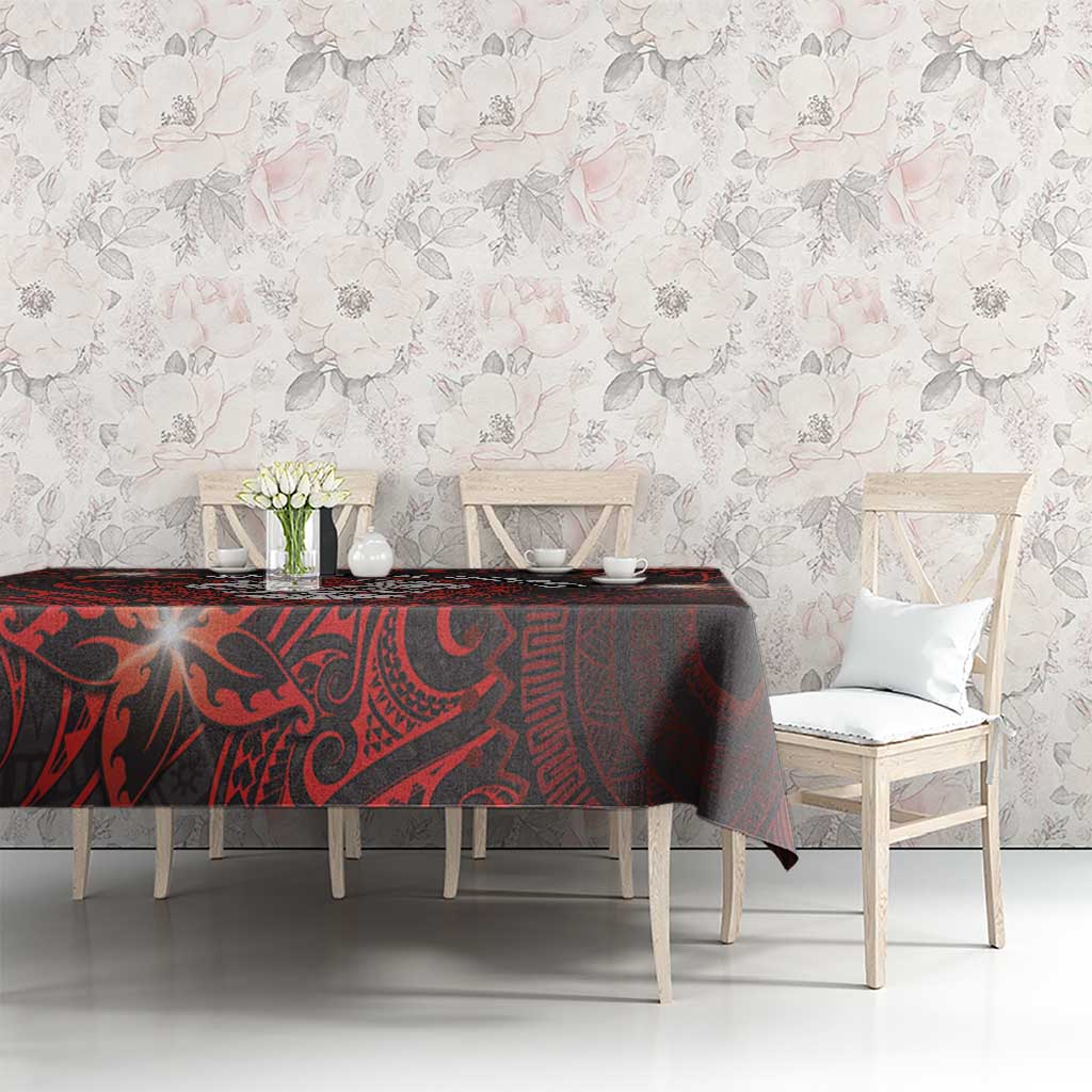 Easter Island Tablecloth Hibiscus Polynesian Tribal Pattern