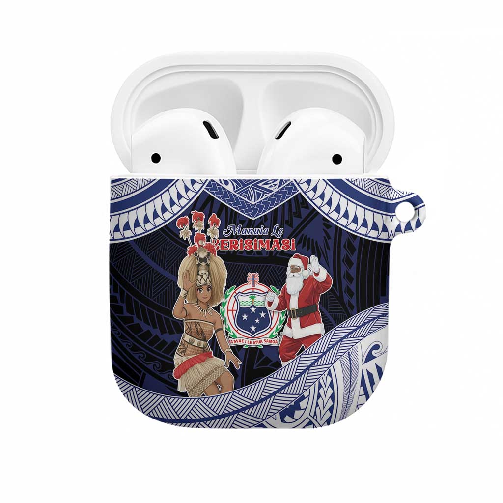 Samoa Christmas AirPods Case Samoan Siva Dance With Santa - Polynesian Pride