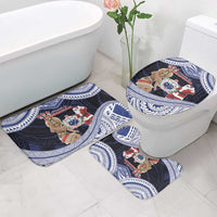 Samoa Christmas Bathroom Set Samoan Siva Dance With Santa - Polynesian Pride