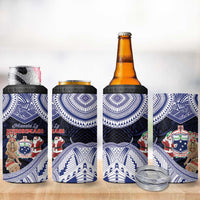 Samoa Christmas 4 in 1 Can Cooler Tumbler Samoan Siva Dance With Santa - Polynesian Pride