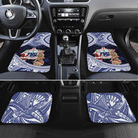 Samoa Christmas Car Mats Samoan Siva Dance With Santa - Polynesian Pride