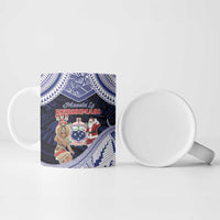 Samoa Christmas Ceramic Mug Samoan Siva Dance With Santa - Polynesian Pride