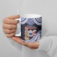 Samoa Christmas Ceramic Mug Samoan Siva Dance With Santa - Polynesian Pride