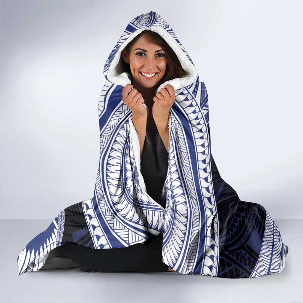 Samoa Christmas Hooded Blanket Samoan Siva Dance With Santa - Polynesian Pride
