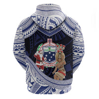 Samoa Christmas Hoodie Samoan Siva Dance With Santa - Polynesian Pride