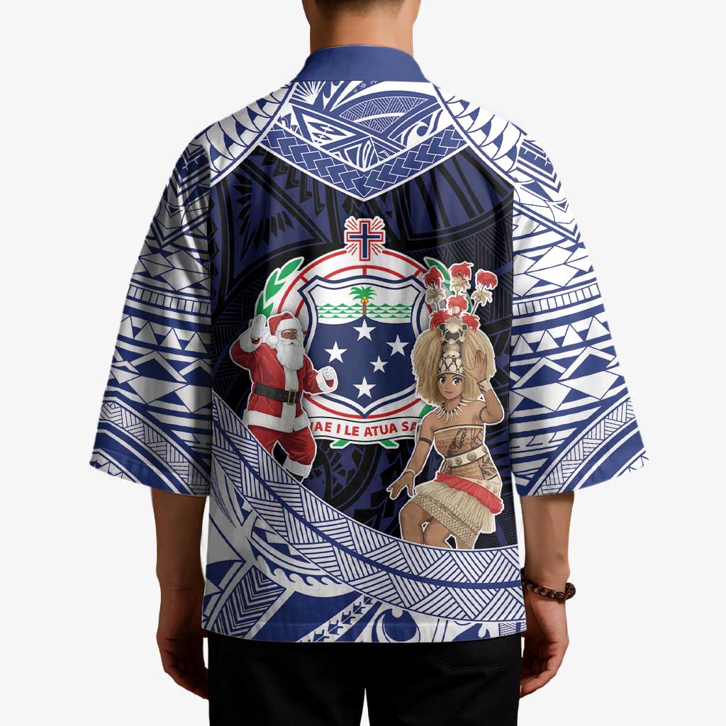 Samoa Christmas Kimono Samoan Siva Dance With Santa - Polynesian Pride