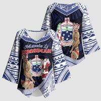 Samoa Christmas Kimono Sleeve Blouse Samoan Siva Dance With Santa - Polynesian Pride