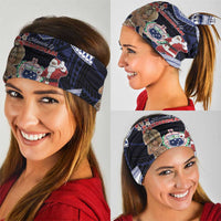 Samoa Christmas Neck Gaiter Samoan Siva Dance With Santa - Polynesian Pride