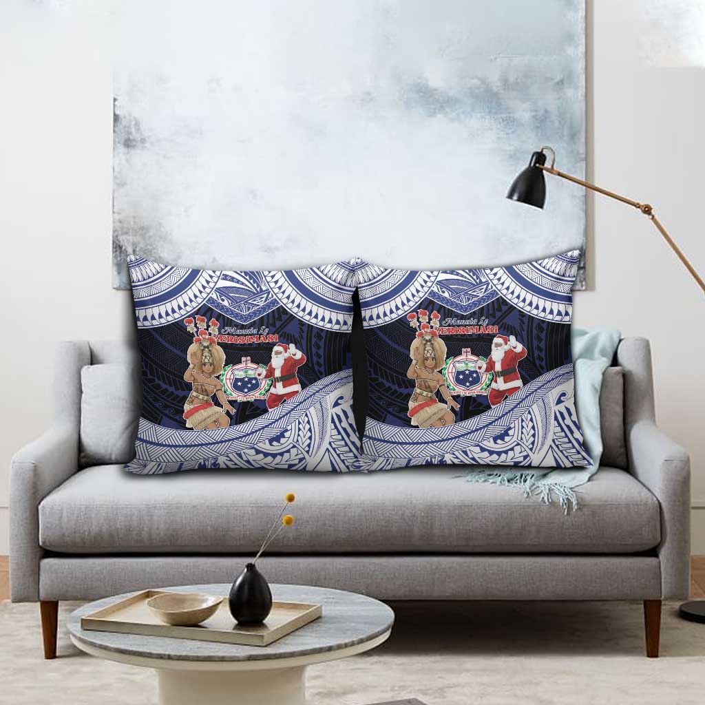 Samoa Christmas Pillow Cover Samoan Siva Dance With Santa - Polynesian Pride