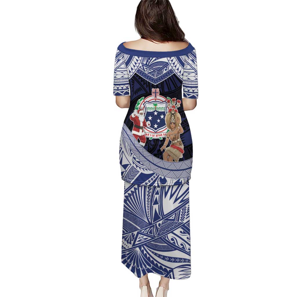 Samoa Christmas Puletasi Samoan Siva Dance With Santa - Polynesian Pride