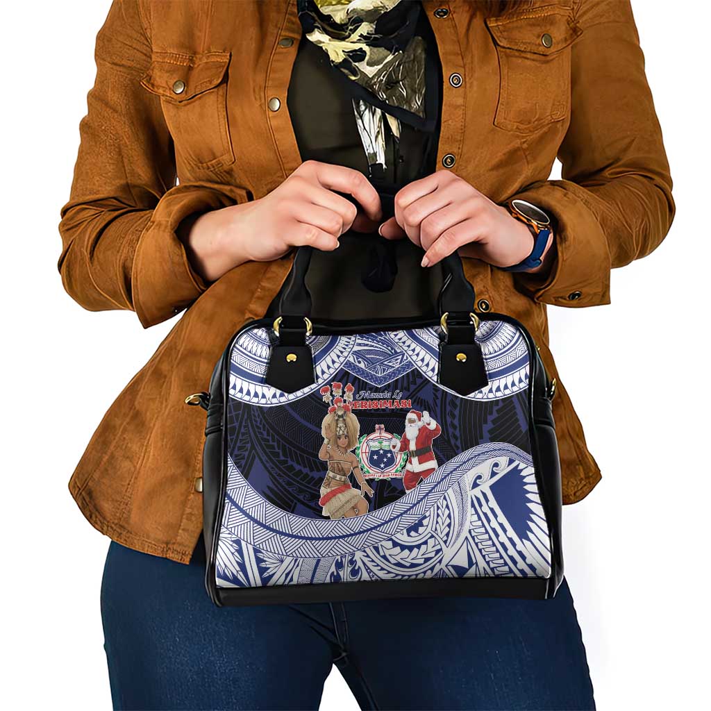 Samoa Christmas Shoulder Handbag Samoan Siva Dance With Santa - Polynesian Pride