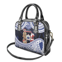 Samoa Christmas Shoulder Handbag Samoan Siva Dance With Santa - Polynesian Pride