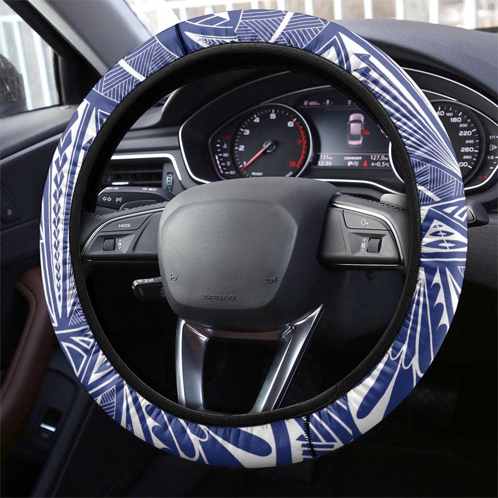 Samoa Christmas Steering Wheel Cover Samoan Siva Dance With Santa - Polynesian Pride