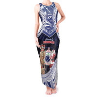 Samoa Christmas Tank Maxi Dress Samoan Siva Dance With Santa - Polynesian Pride