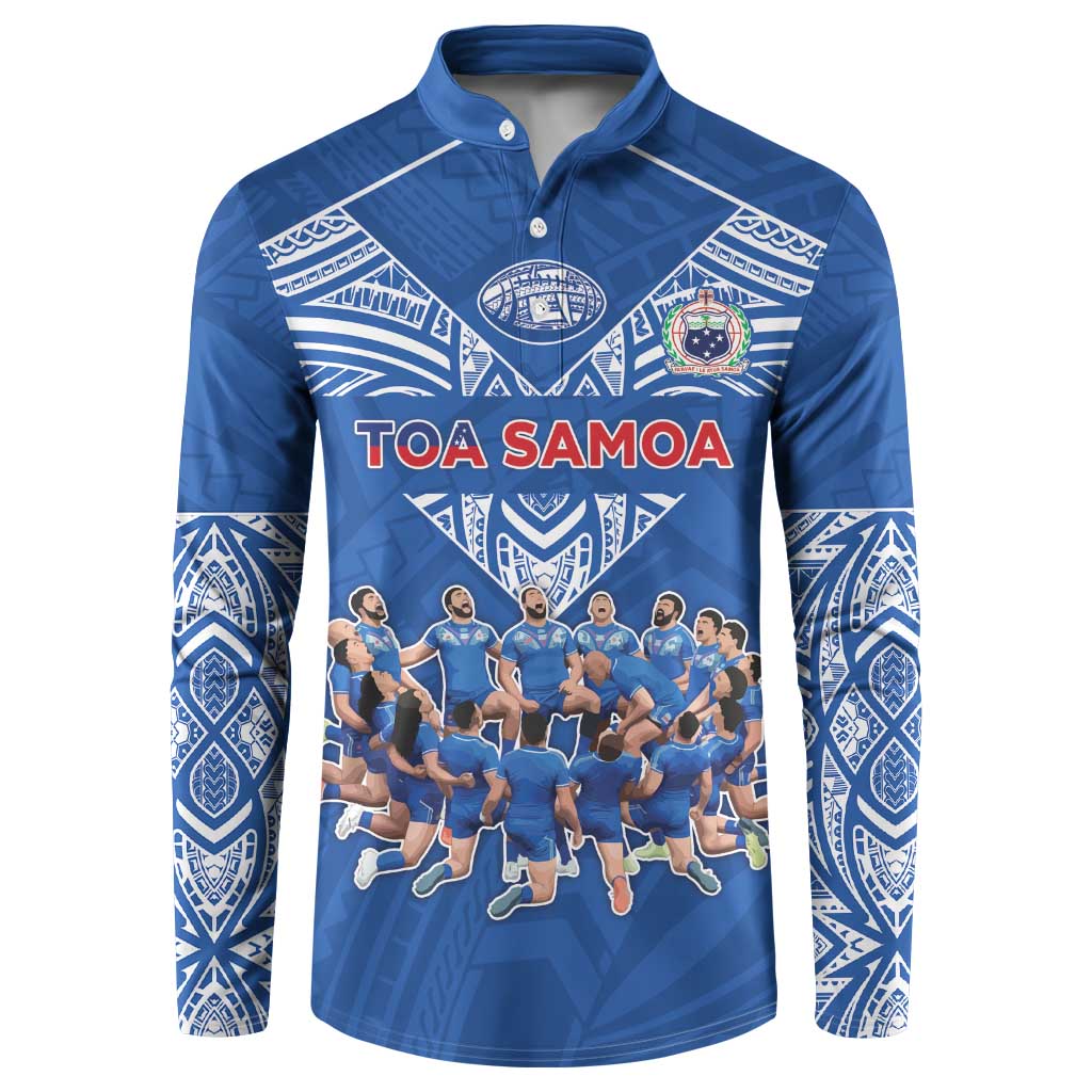 Toa Samoa Button Sweatshirt Samoan Warrior Spirit Rugby - Polynesian Pride