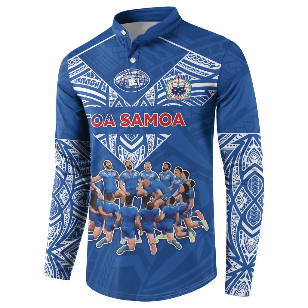 Toa Samoa Button Sweatshirt Samoan Warrior Spirit Rugby - Polynesian Pride