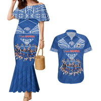 Toa Samoa Couples Matching Mermaid Dress and Hawaiian Shirt Samoan Warrior Spirit Rugby - Polynesian Pride
