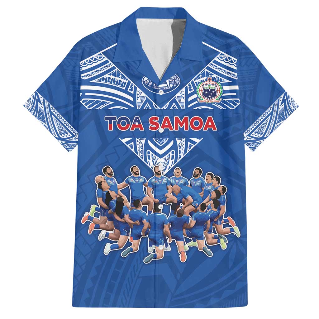 Toa Samoa Family Matching Off Shoulder Maxi Dress and Hawaiian Shirt Samoan Warrior Spirit Rugby - Polynesian Pride
