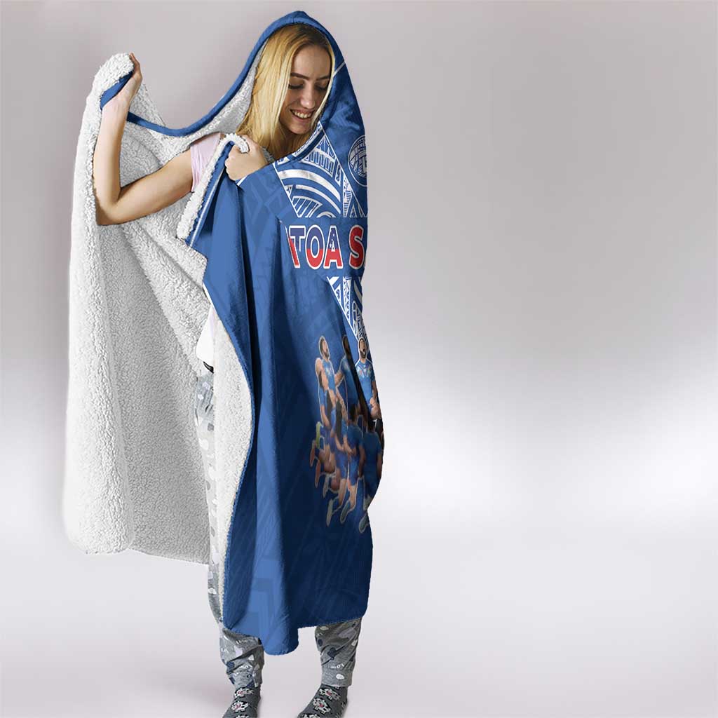 Toa Samoa Hooded Blanket Samoan Warrior Spirit Rugby - Polynesian Pride