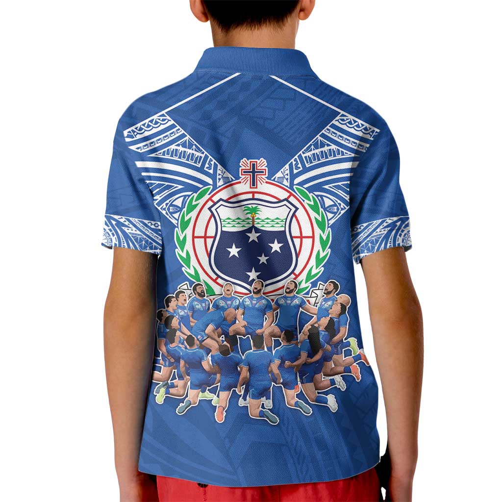 Toa Samoa Kid Polo Shirt Samoan Warrior Spirit Rugby - Polynesian Pride