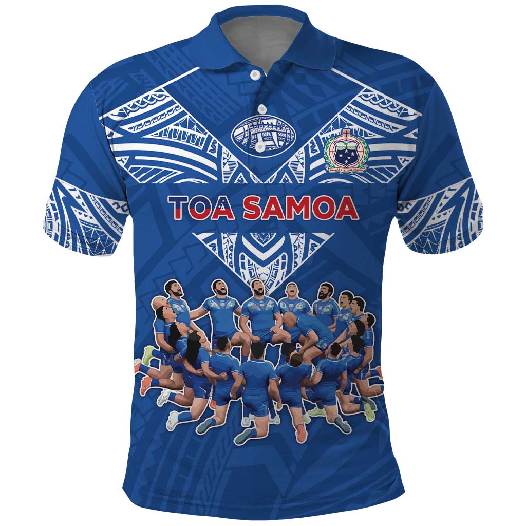 Toa Samoa Polo Shirt Samoan Warrior Spirit Rugby - Polynesian Pride