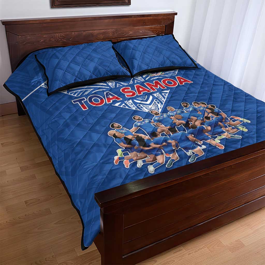 Toa Samoa Quilt Bed Set Samoan Warrior Spirit Rugby - Polynesian Pride