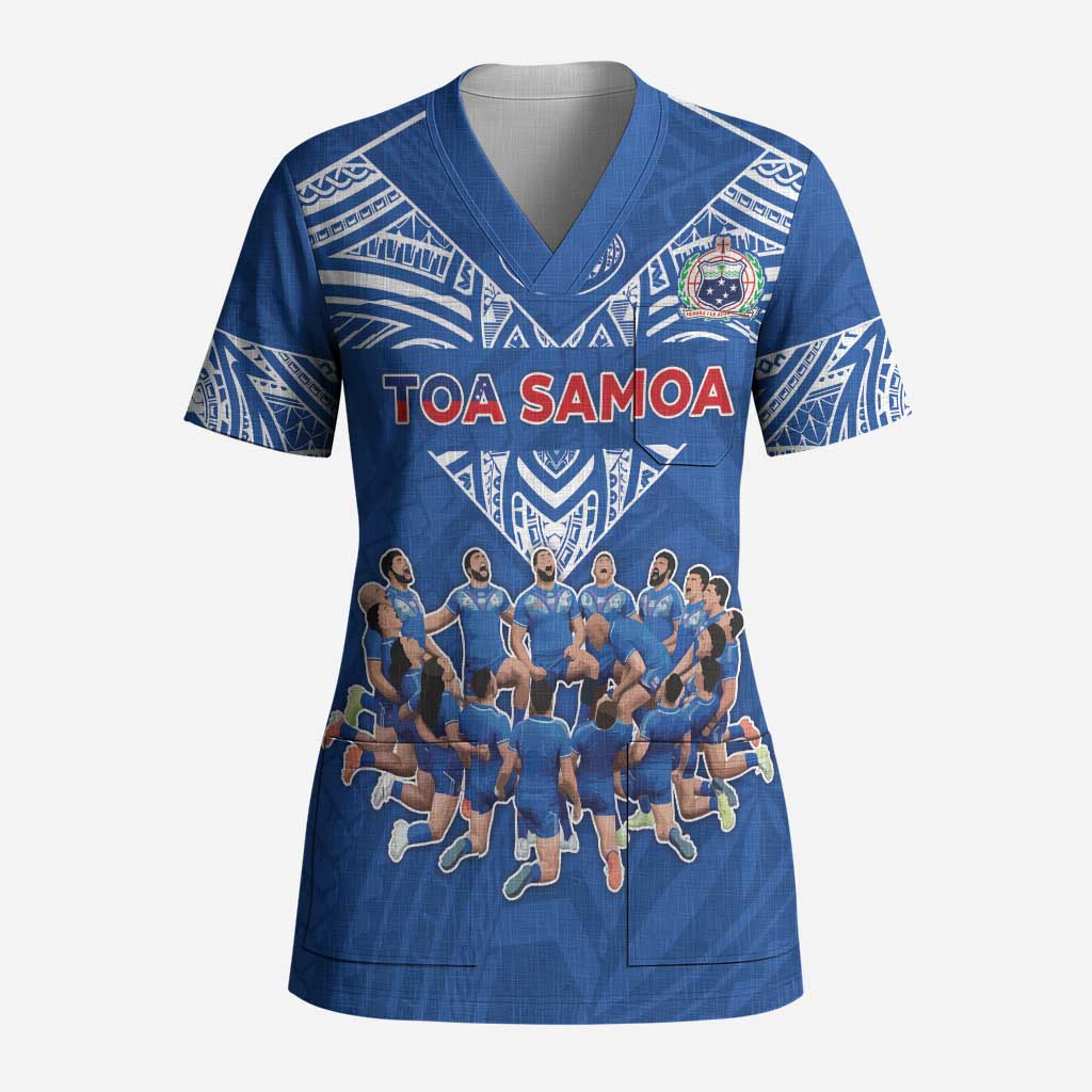 Toa Samoa Scrub Top Samoan Warrior Spirit Rugby - Polynesian Pride